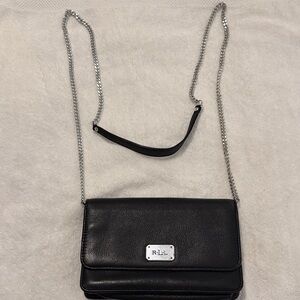 Ralph Lauren Black Leather Crossbody Bag